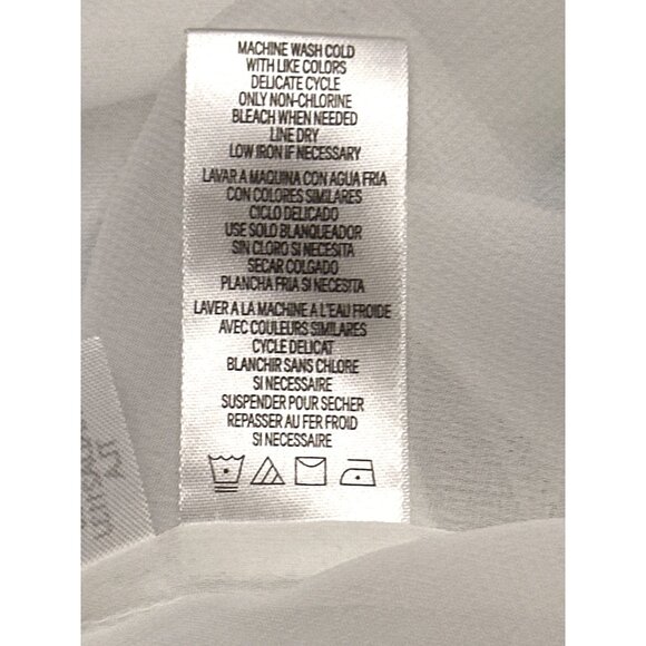 Calvin Klein Floral Print Sheer Tunic Blouse with Lining Size M - Picture 9 of 10